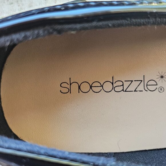 Shoedazzle Women Black slip-on loafer Corena flat chunky sole Size 7 - Picture 11 of 12